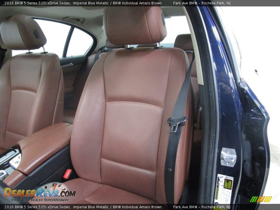 2016 BMW 5 Series 535i xDrive Sedan Imperial Blue Metallic / BMW Individual Amaro Brown Photo #6