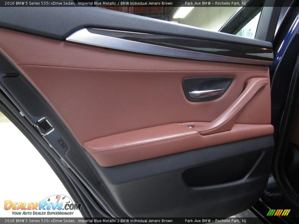 2016 BMW 5 Series 535i xDrive Sedan Imperial Blue Metallic / BMW Individual Amaro Brown Photo #8