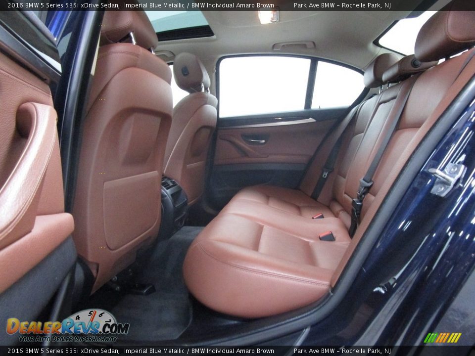 2016 BMW 5 Series 535i xDrive Sedan Imperial Blue Metallic / BMW Individual Amaro Brown Photo #10