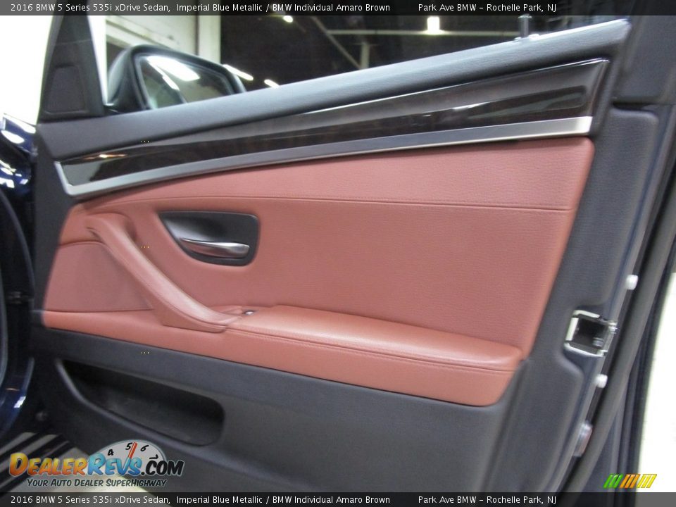 2016 BMW 5 Series 535i xDrive Sedan Imperial Blue Metallic / BMW Individual Amaro Brown Photo #11