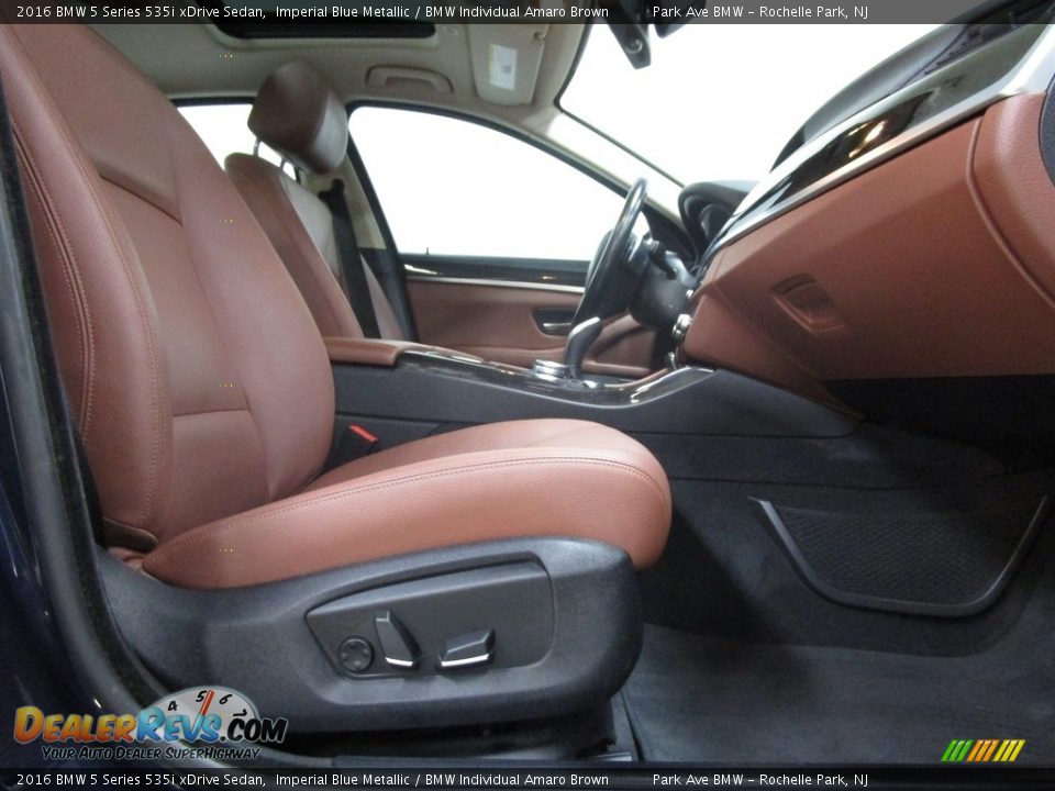 2016 BMW 5 Series 535i xDrive Sedan Imperial Blue Metallic / BMW Individual Amaro Brown Photo #13