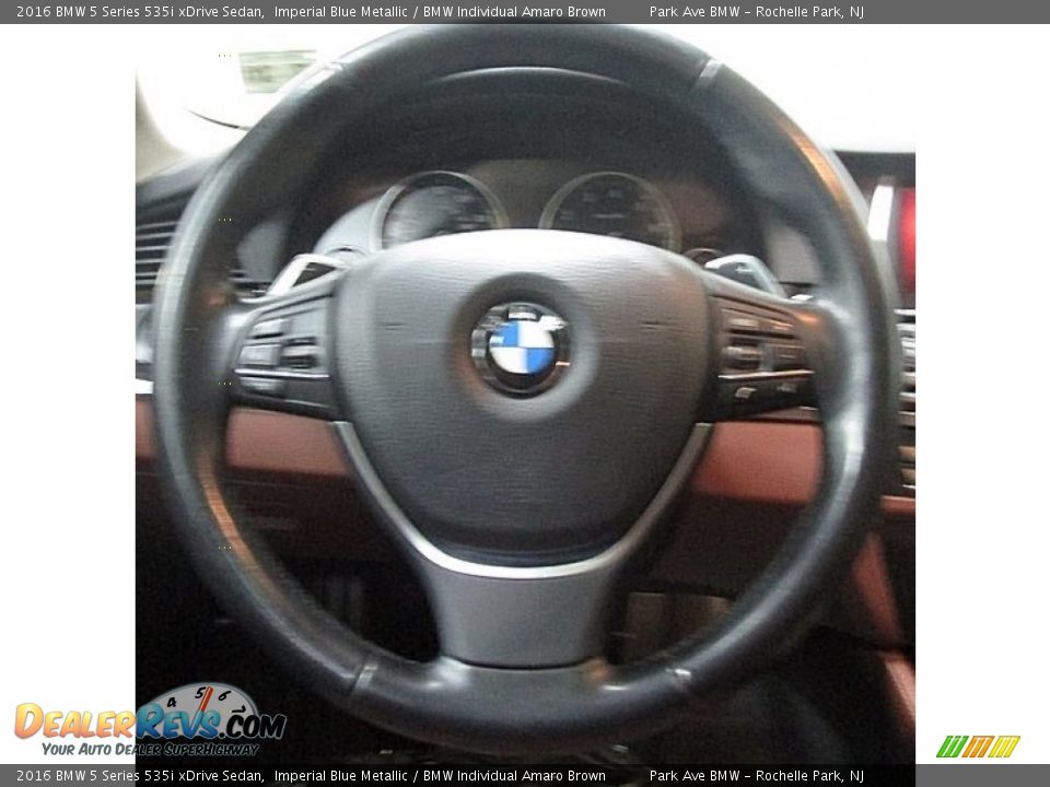 2016 BMW 5 Series 535i xDrive Sedan Imperial Blue Metallic / BMW Individual Amaro Brown Photo #21