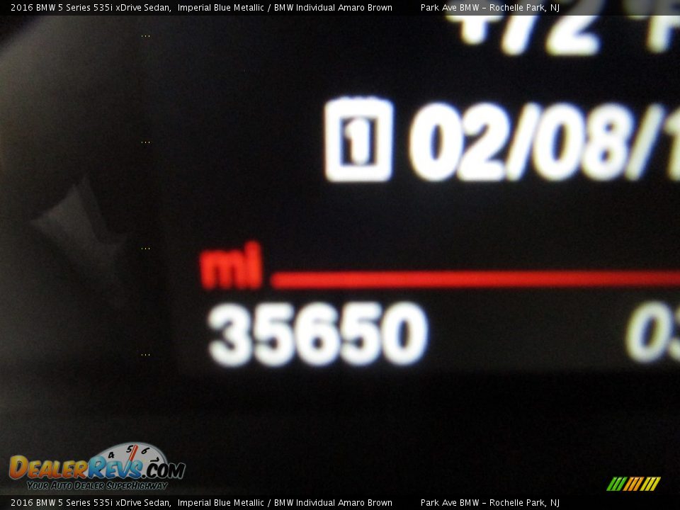 2016 BMW 5 Series 535i xDrive Sedan Imperial Blue Metallic / BMW Individual Amaro Brown Photo #22