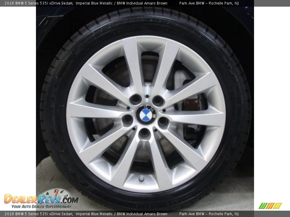 2016 BMW 5 Series 535i xDrive Sedan Imperial Blue Metallic / BMW Individual Amaro Brown Photo #26