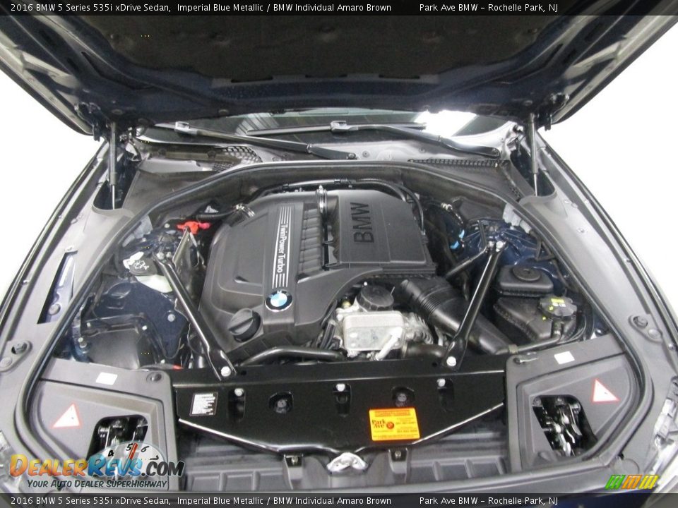 2016 BMW 5 Series 535i xDrive Sedan Imperial Blue Metallic / BMW Individual Amaro Brown Photo #27