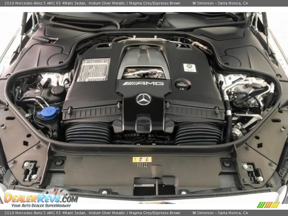 2019 Mercedes-Benz S AMG 63 4Matic Sedan Iridium Silver Metallic / Magma Grey/Espresso Brown Photo #8