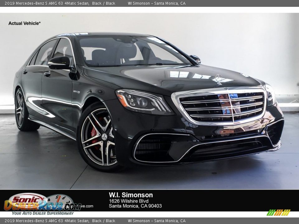 2019 Mercedes-Benz S AMG 63 4Matic Sedan Black / Black Photo #1