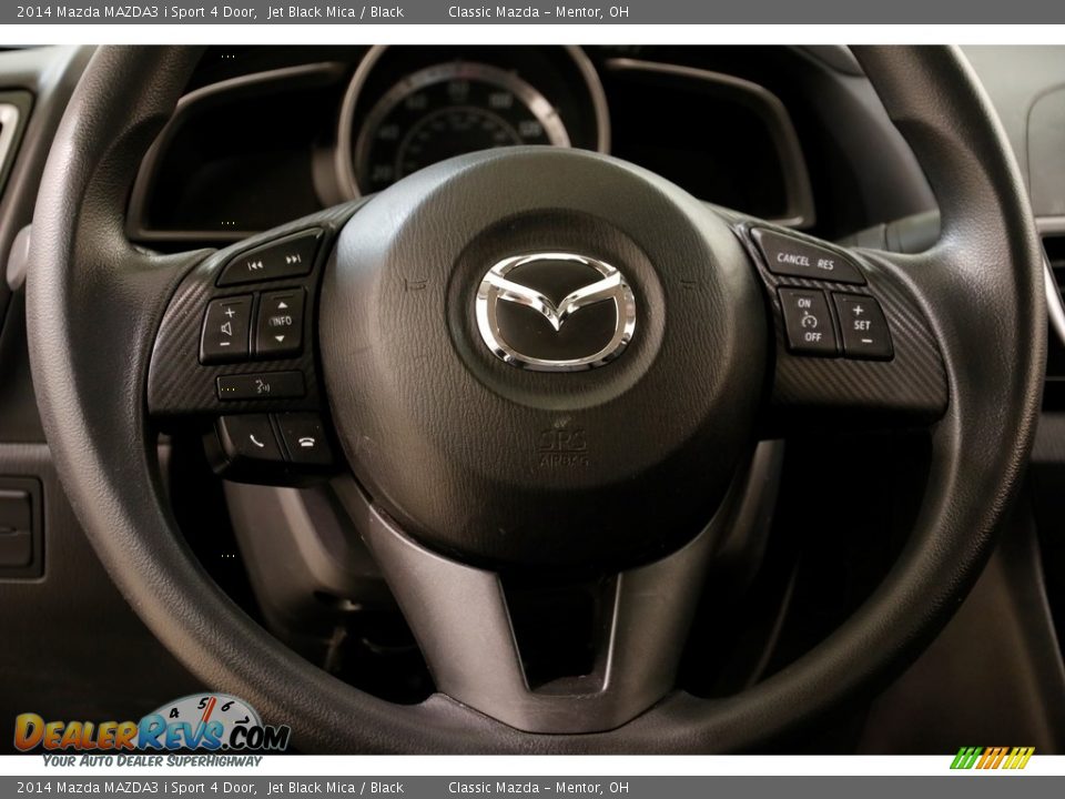 2014 Mazda MAZDA3 i Sport 4 Door Jet Black Mica / Black Photo #7
