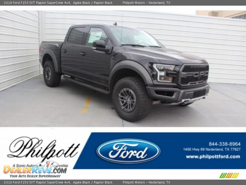 2019 Ford F150 SVT Raptor SuperCrew 4x4 Agate Black / Raptor Black Photo #1