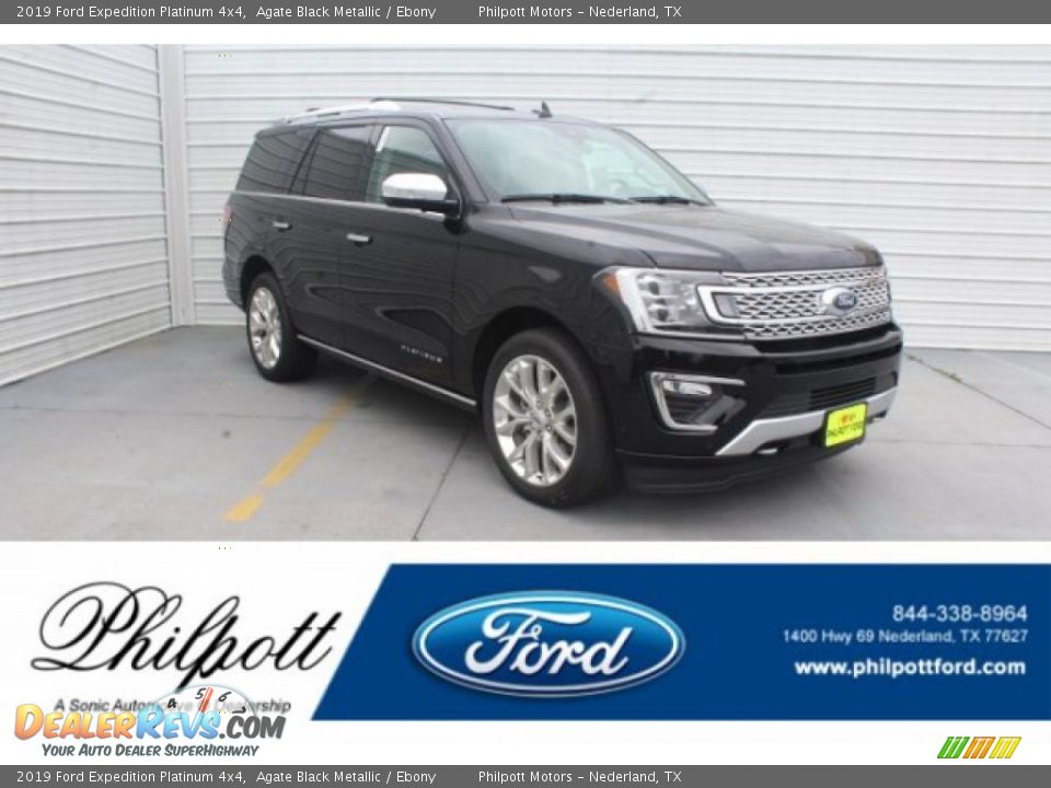 2019 Ford Expedition Platinum 4x4 Agate Black Metallic / Ebony Photo #1
