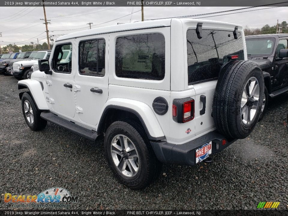 2019 Jeep Wrangler Unlimited Sahara 4x4 Bright White / Black Photo #3