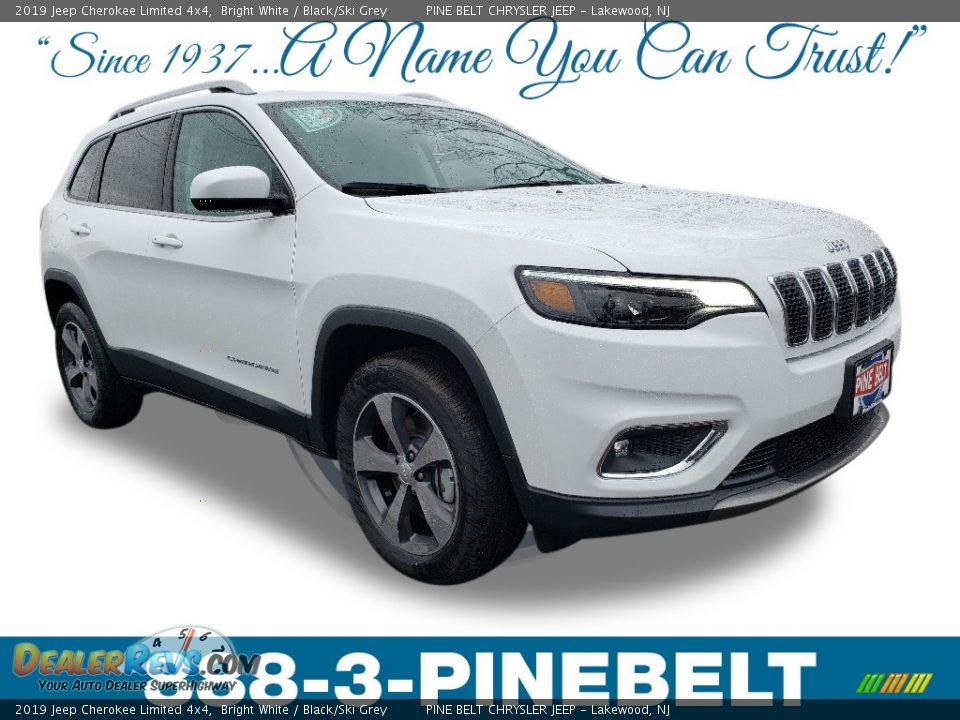 2019 Jeep Cherokee Limited 4x4 Bright White / Black/Ski Grey Photo #1