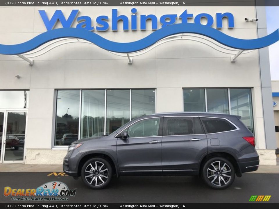 2019 Honda Pilot Touring AWD Modern Steel Metallic / Gray Photo #1