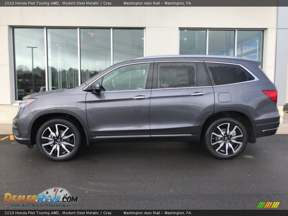 2019 Honda Pilot Touring AWD Modern Steel Metallic / Gray Photo #2