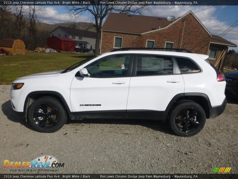 2019 Jeep Cherokee Latitude Plus 4x4 Bright White / Black Photo #2