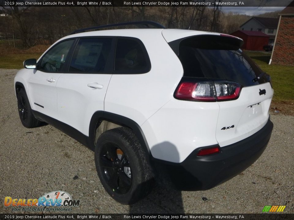 2019 Jeep Cherokee Latitude Plus 4x4 Bright White / Black Photo #3
