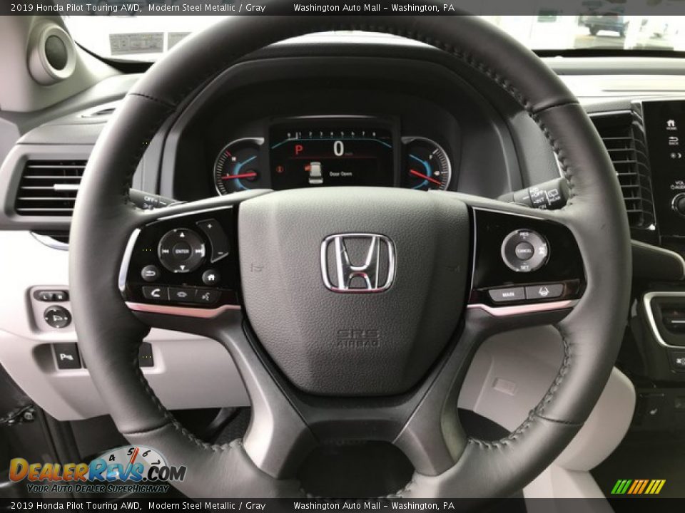 2019 Honda Pilot Touring AWD Modern Steel Metallic / Gray Photo #19