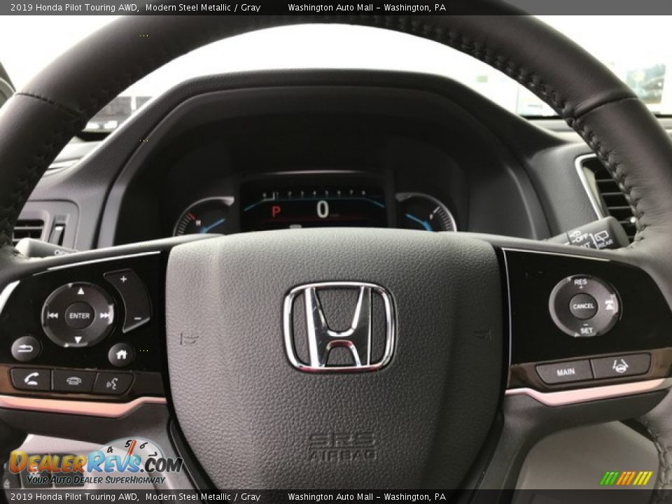 2019 Honda Pilot Touring AWD Modern Steel Metallic / Gray Photo #20