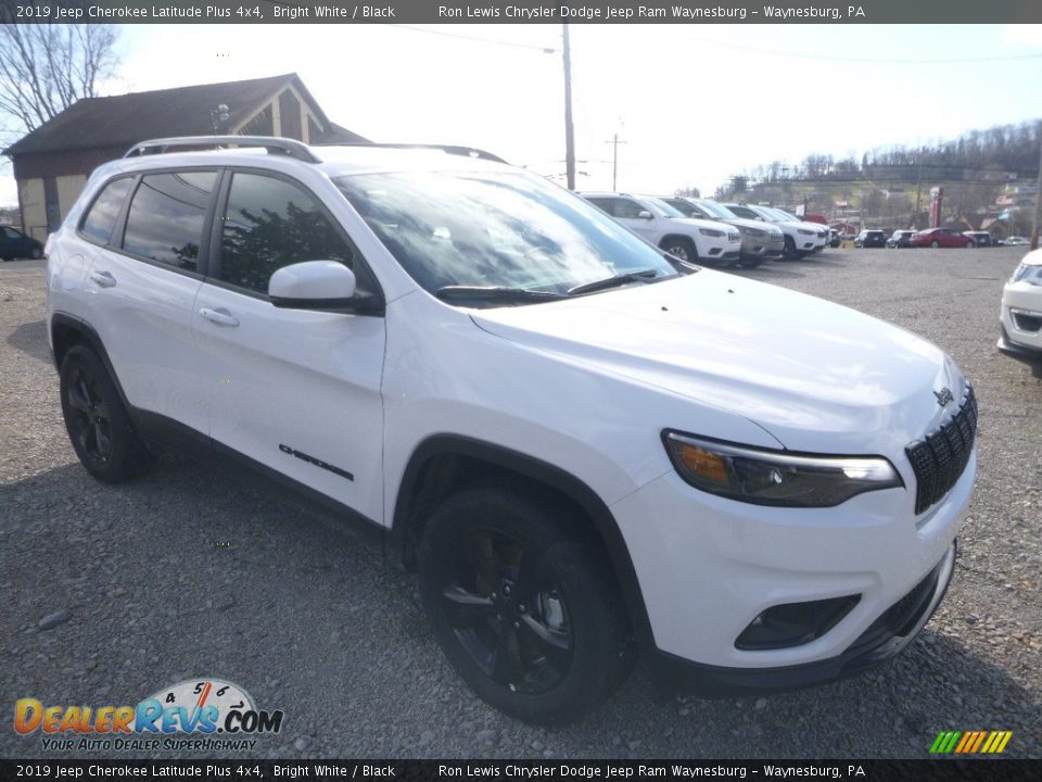 2019 Jeep Cherokee Latitude Plus 4x4 Bright White / Black Photo #7