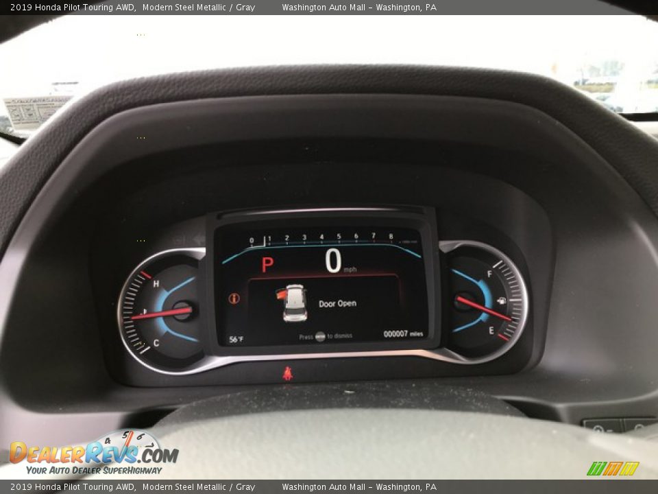 2019 Honda Pilot Touring AWD Modern Steel Metallic / Gray Photo #21