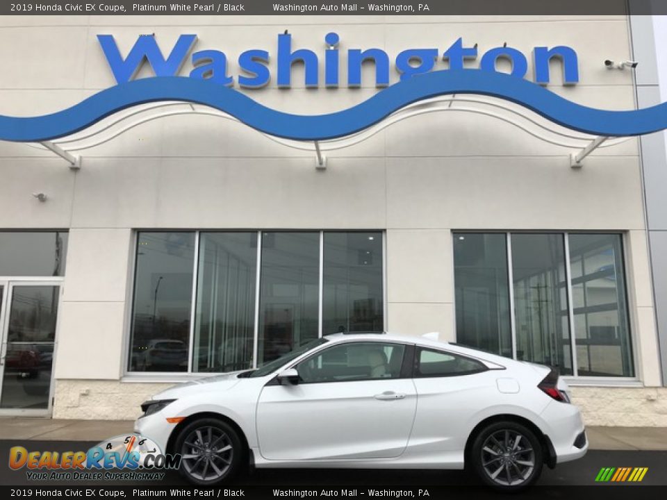 2019 Honda Civic EX Coupe Platinum White Pearl / Black Photo #1