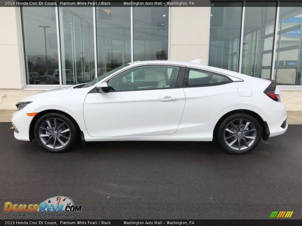 2019 Honda Civic EX Coupe Platinum White Pearl / Black Photo #2