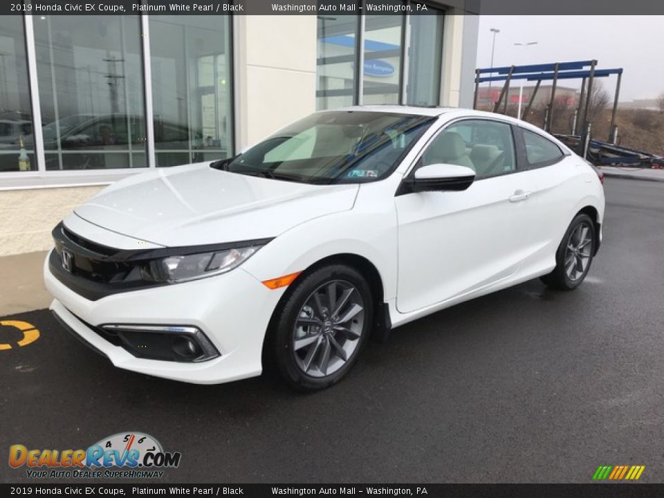 2019 Honda Civic EX Coupe Platinum White Pearl / Black Photo #3