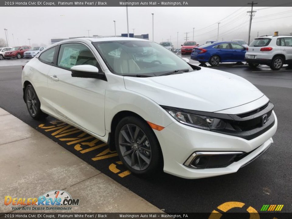 2019 Honda Civic EX Coupe Platinum White Pearl / Black Photo #5