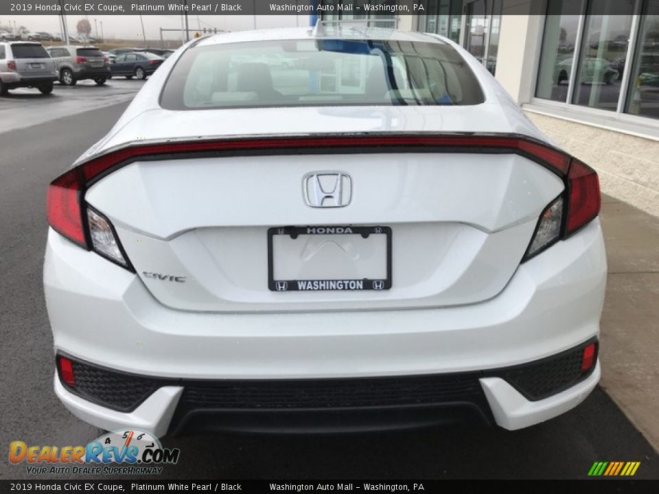 2019 Honda Civic EX Coupe Platinum White Pearl / Black Photo #7
