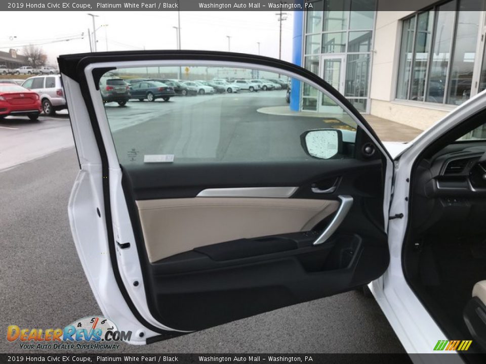 2019 Honda Civic EX Coupe Platinum White Pearl / Black Photo #12