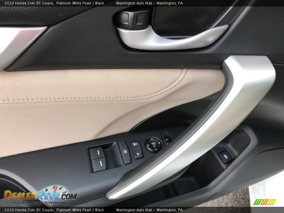 2019 Honda Civic EX Coupe Platinum White Pearl / Black Photo #14