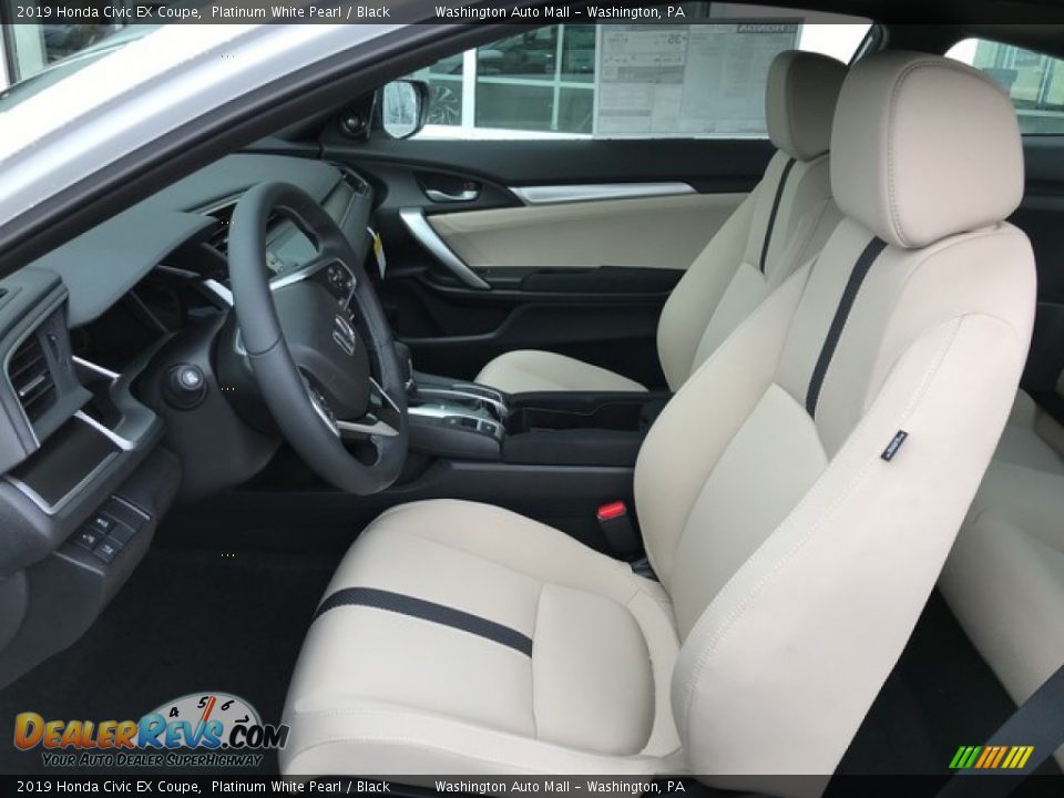 2019 Honda Civic EX Coupe Platinum White Pearl / Black Photo #15