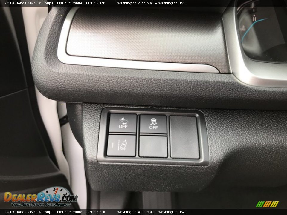 2019 Honda Civic EX Coupe Platinum White Pearl / Black Photo #17
