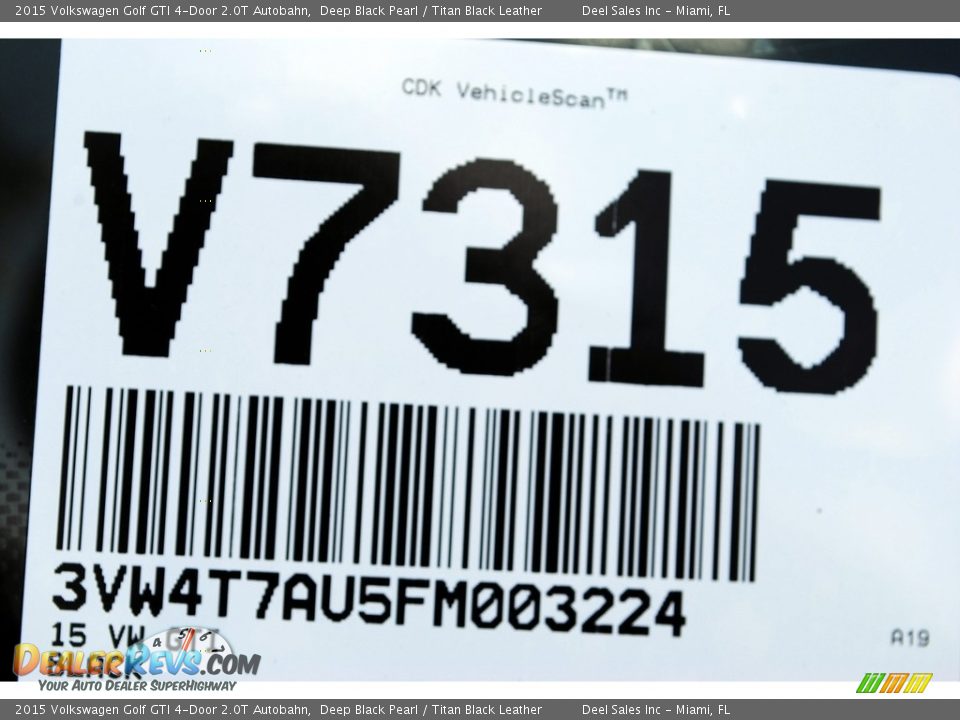 2015 Volkswagen Golf GTI 4-Door 2.0T Autobahn Deep Black Pearl / Titan Black Leather Photo #20