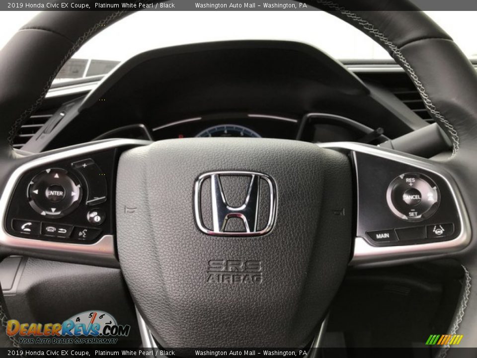 2019 Honda Civic EX Coupe Platinum White Pearl / Black Photo #19