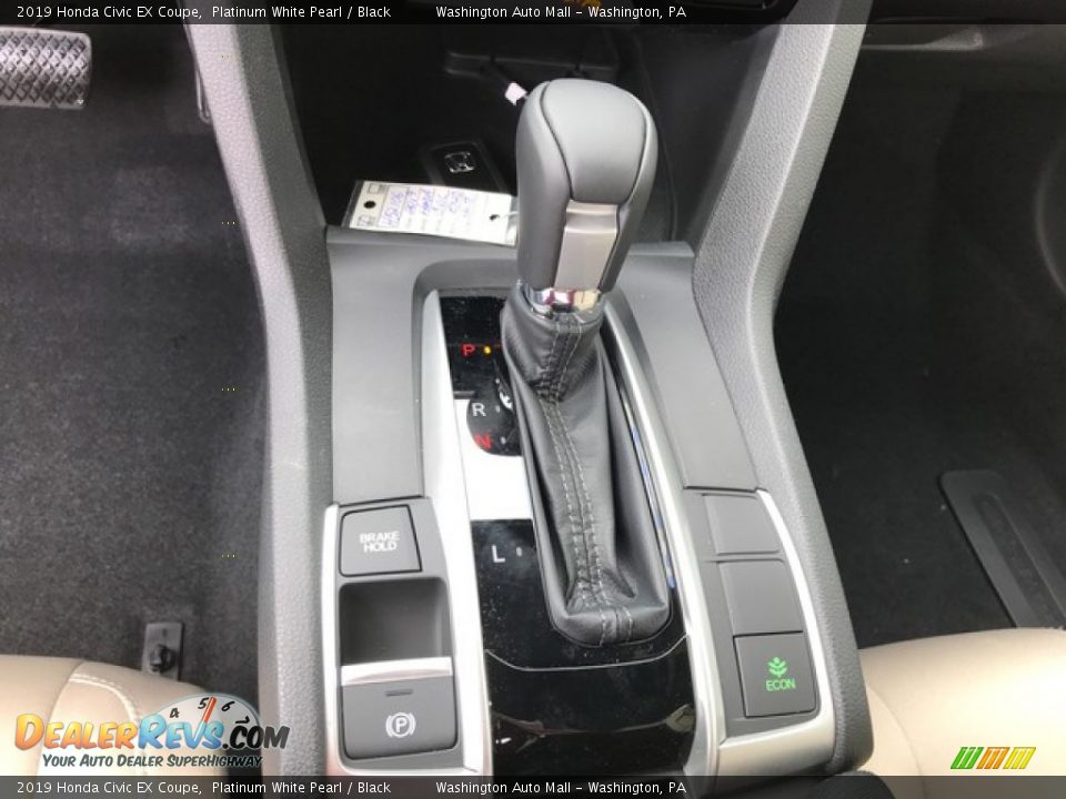 2019 Honda Civic EX Coupe Platinum White Pearl / Black Photo #21