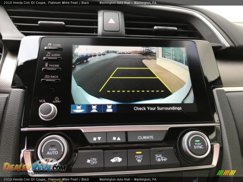 2019 Honda Civic EX Coupe Platinum White Pearl / Black Photo #24