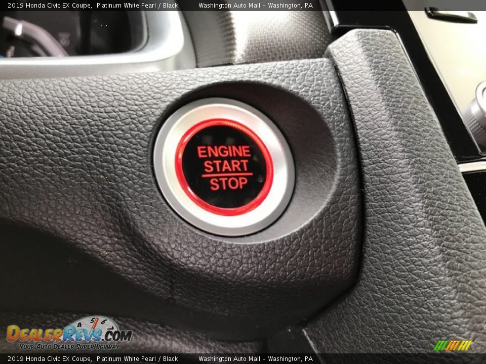 2019 Honda Civic EX Coupe Platinum White Pearl / Black Photo #25