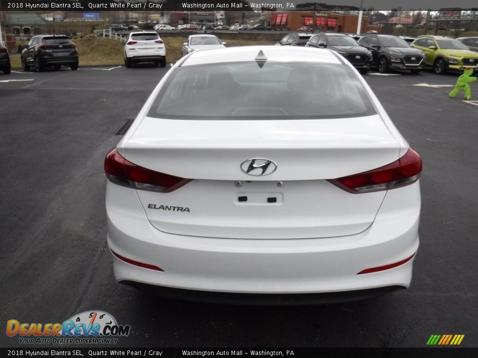 2018 Hyundai Elantra SEL Quartz White Pearl / Gray Photo #8