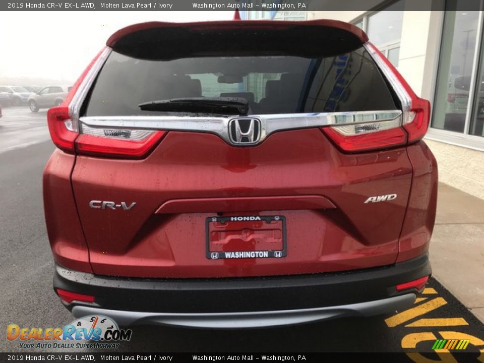 2019 Honda CR-V EX-L AWD Molten Lava Pearl / Ivory Photo #7