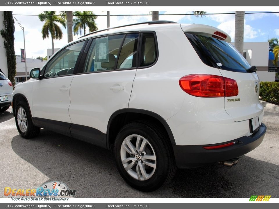 2017 Volkswagen Tiguan S Pure White / Beige/Black Photo #6