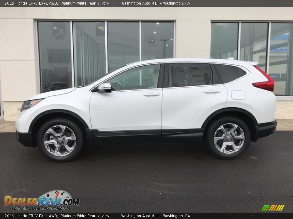 2019 Honda CR-V EX-L AWD Platinum White Pearl / Ivory Photo #2