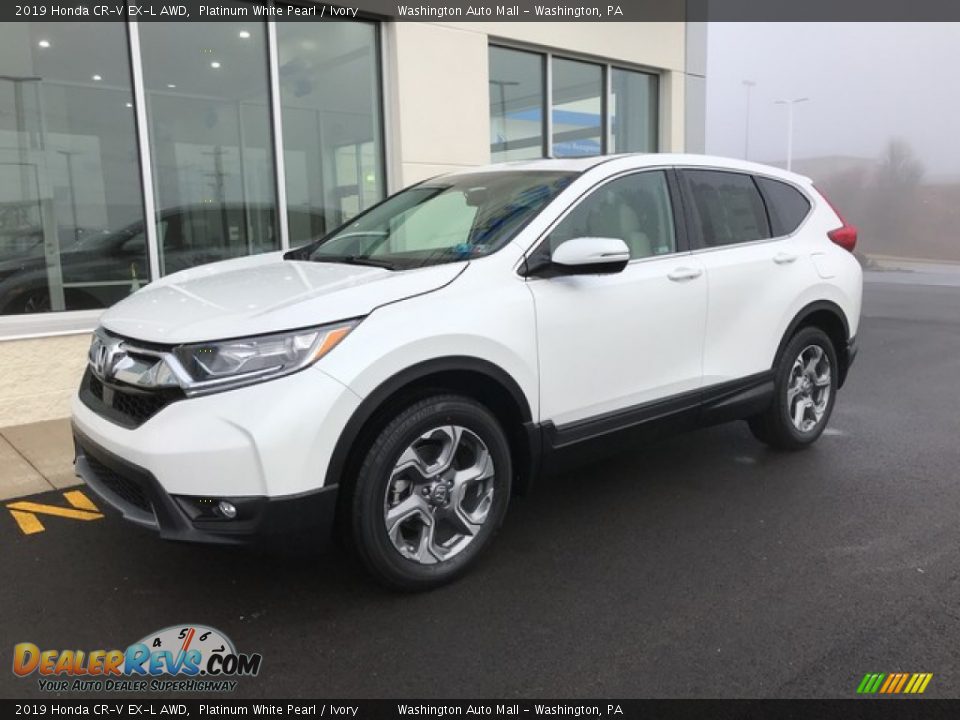 2019 Honda CR-V EX-L AWD Platinum White Pearl / Ivory Photo #3