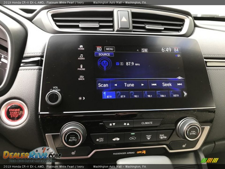 2019 Honda CR-V EX-L AWD Platinum White Pearl / Ivory Photo #23