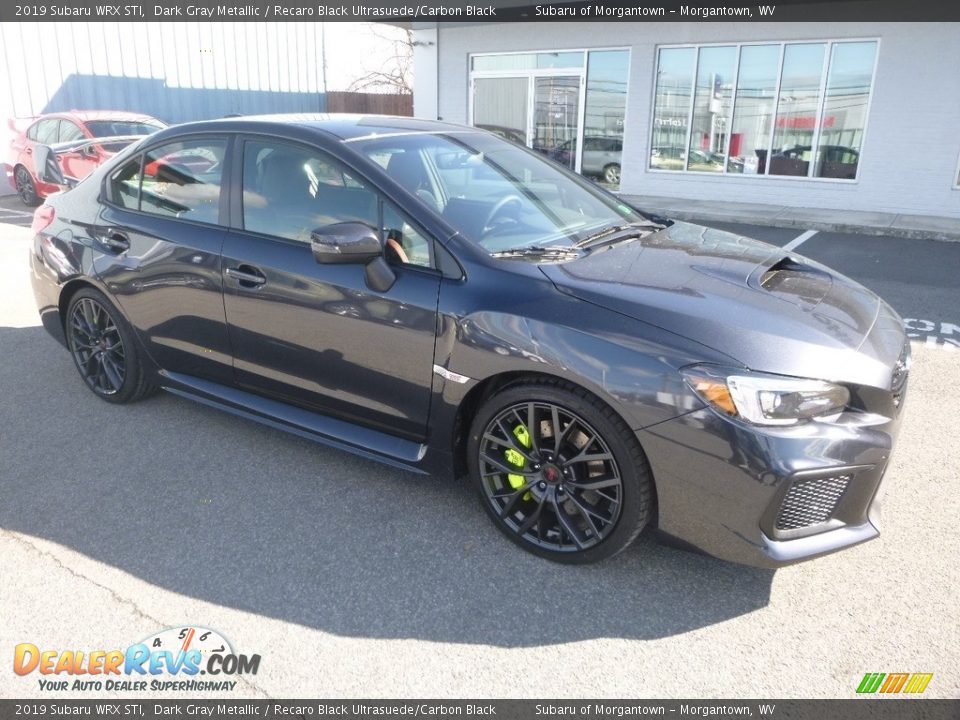 2019 Subaru WRX STI Dark Gray Metallic / Recaro Black Ultrasuede/Carbon Black Photo #1