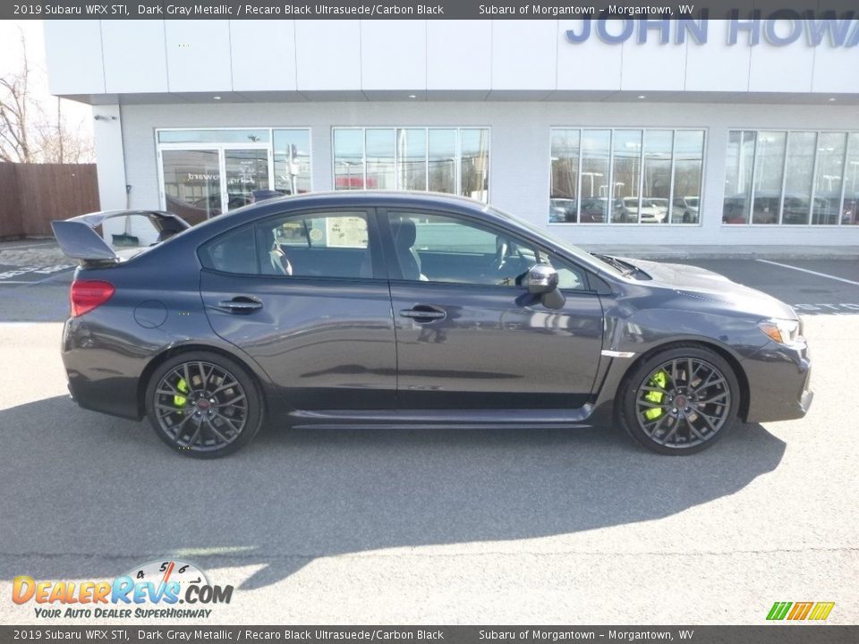 2019 Subaru WRX STI Dark Gray Metallic / Recaro Black Ultrasuede/Carbon Black Photo #3