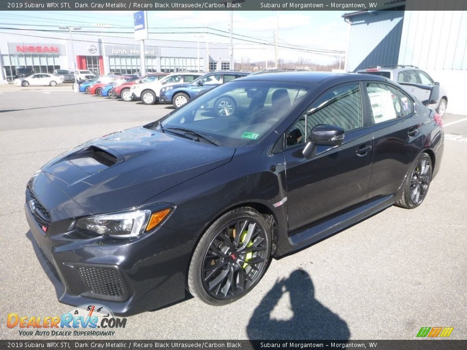 2019 Subaru WRX STI Dark Gray Metallic / Recaro Black Ultrasuede/Carbon Black Photo #8