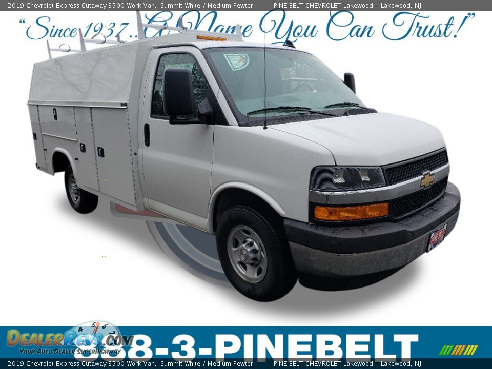 2019 Chevrolet Express Cutaway 3500 Work Van Summit White / Medium Pewter Photo #1