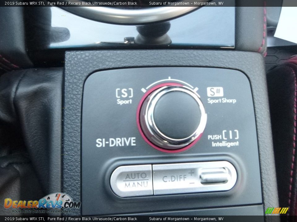 2019 Subaru WRX STI Pure Red / Recaro Black Ultrasuede/Carbon Black Photo #20