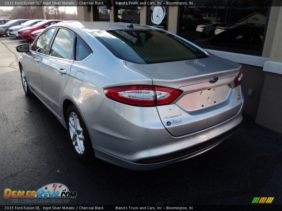 2015 Ford Fusion SE Ingot Silver Metallic / Charcoal Black Photo #3